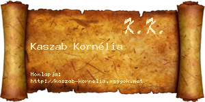 Kaszab Kornélia névjegykártya