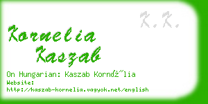 kornelia kaszab business card